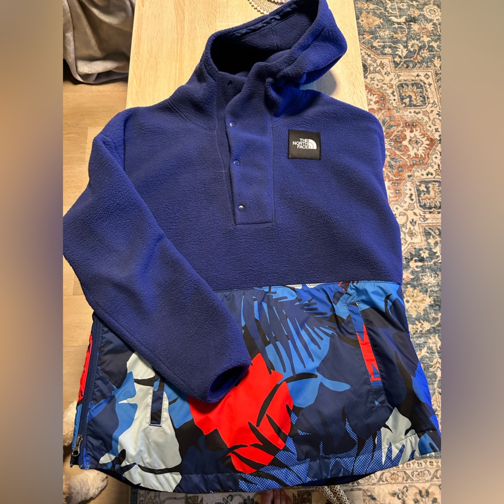 The North Face Fleece Women’s Vibrant Blue and Red Ski Jacket
